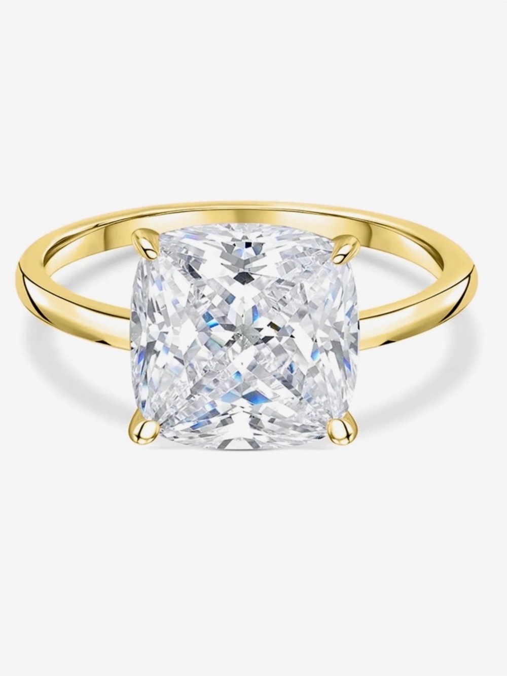 Gold cushion ring